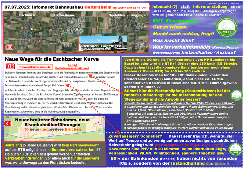 Infomarkt zum Bahnausbau in Heitersheim Seite 1